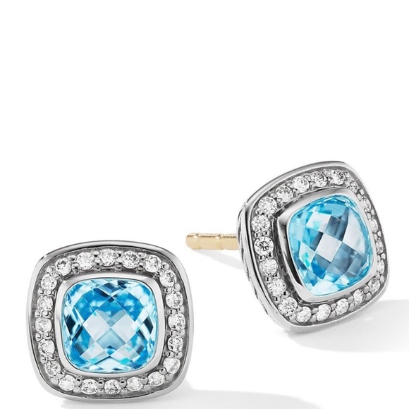 David Yurman Jewelry - 🔴Authentic DAVID YURMAN Blue Topaz DIAMONDS Earrings 💙🔴❤️